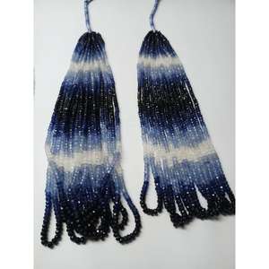 Cuentas de Zafiro Azul Ombré Natural de 3mm, Talladas a Mano con Microcorte, de Alta Calidad, Certificadas por Terceros, M.Y.GEMS - Product Image 1