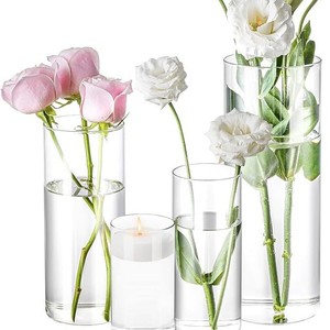 <span class=keywords><strong>Jarrón</strong></span> de Vidrio Creativo de Cilindro Recto, <span class=keywords><strong>Jarrón</strong></span> <span class=keywords><strong>Grande</strong></span> de Vidrio Borosilicato Grueso para <span class=keywords><strong>Decoración</strong></span> - Product Image 2