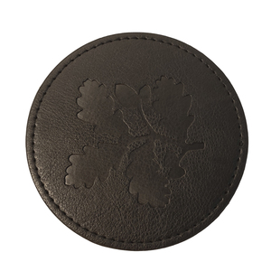 Wholesale Custom Logo Available PU Leather Round Coaster Table Mat for Promotional Events