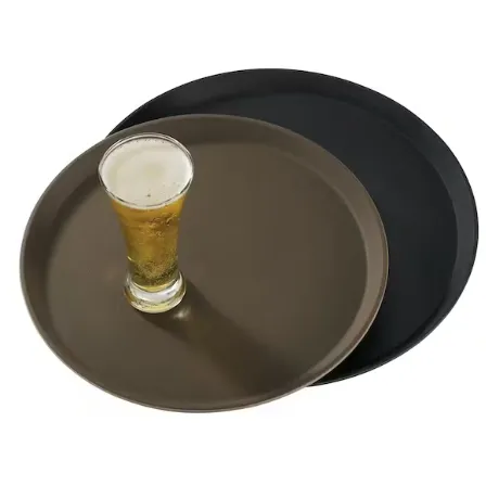 CAMBRO 1600TL Restaurant Non Silp Round Fiberglass Food Serving Trays Durable Food Serving Trays
