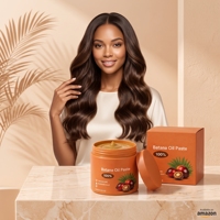 OEM Nourishes Scalp Batanah Oil Hair Paste Memperbaiki Kerusakan Rambut, Ujung Rambut Bercabang, Mengatasi Rambut Kering dan Mengembang, Perawatan Penghalus, Kondisioner Rambut