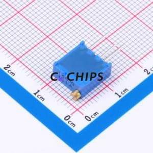 Resistencia Ajustable/Potenciómetro 3296Y-1-101LF, Componente de Orificio Pasante (THT)-3P, 9.5x4.8mm, Resistencia de 100 Ohmios, 10%, 500mW, 100ppm ℃ - Product Image 2