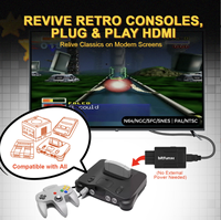 Adaptador Convertidor de Consola de Juegos Retro Compatible con N64 SNES SFC NGC, Salida de Video HD, Plug and Play