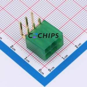 HC-5557-2*3AW-V-GP-05 Wire-to-Board Pin Header Bent Lead Through Hole,P=4.2mm 2x3P 4.2mm Right Angle Insert Mini-Fit (MX 4.2) - Product Image 1