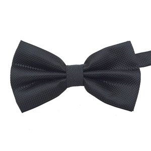 Cravatta da uomo tinta unita <span class=keywords><strong>nera</strong></span>, stile britannico, con fiocco doppio, per abiti da cerimonia, 27 colori, all'ingrosso - Product Image 5