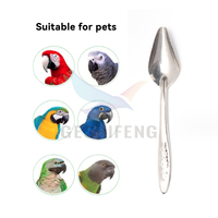 GSF G201119-1 Cuillère d'alimentation pour poussins perroquets Acier inoxydable pour l'alimentation de l'arrosage des pigeons canariens Finch Toxic-Free Perroquet Feeder