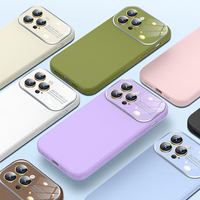 Coque de téléphone portable en silicone avec grande fenêtre, design sportif, haute qualité, couleur unie, protection de l'objectif de l'appareil photo, antichoc pour 11 12 13