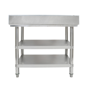 Table de travail en acier inoxydable robuste à 2 ou 3 niveaux pour cuisine de restaurant sans dosseret/avec dosseret - Product Image 3