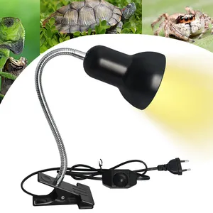 Lâmpada halógena ajustável para aquário, lâmpada de aquecimento ajustável para tartaruga, lagarto, cobra, terrário, iluminação para répteis