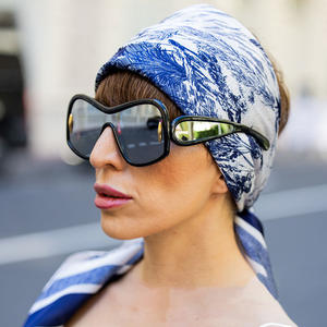 Gafas de sol de gran tamaño a la moda para mujer, protección UV400, montura de PC, diseño cuadrilateral, estilo de alta gama, venta al por mayor transfronteriza - Product Image 5