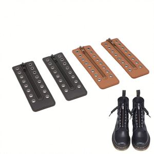 Pu Leather <b>Boot</b> Shoelaces Insecustomtieless <b>Lace</b> up Zipper <b>Laces</b> 8 Eyelet for <b>Boots</b> Shoes Waterproof Apparel Accessories - Product Image 1