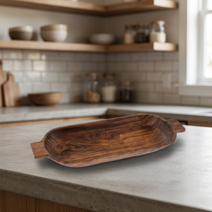 Nouveauté : Plateau de service jetable en bois, fait main, pour thé et café, usage domestique et professionnel, vaisselle décorative et écologique - Product Image 1