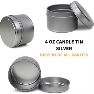 24 4oz Universal plata redonda cosmética bálsamo botella contenedor vela tarro para vela muestra herramienta de almacenamiento pasta contenedor de almacenamiento - Product Image 5