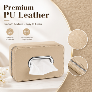 Boîte à mouchoirs en cuir PU pour voiture, organiseur d'appuie-tête, porte-mouchoirs réglable, rangement pour siège arrière - Product Image 6