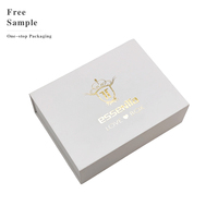 Custom Private Label a forma di libro a conchiglia bianco rigido rigido scatole di carta di cartone imballaggio scatole regalo magnetiche con coperchio