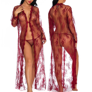 Biancheria intima da notte in pizzo da donna molti colori per scegliere cintura lunga con perizoma - Product Image 5