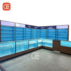 Vitrina de Exhibición de Vidrio Cerrada para Tienda de Tabaco, Iluminación LED Modular Personalizable y Duradera - Product Image 4
