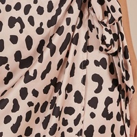Jupe mi-longue en satin à imprimé léopard, design personnalisé, grande taille, décontractée, pour femmes