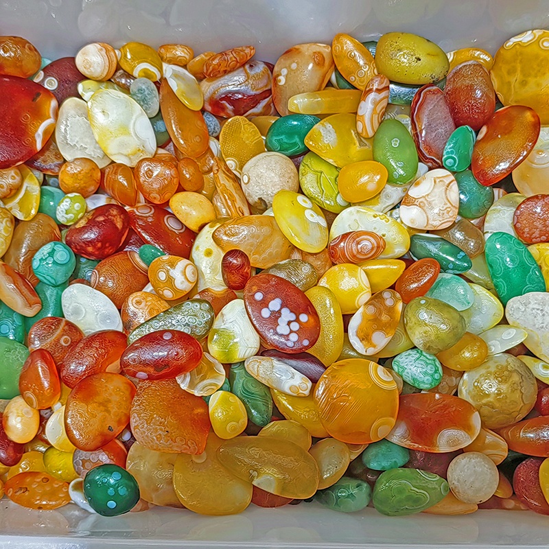 戈壁玛瑙天然石　ゴビ瑪瑙 批发天然治疗水晶生戈壁玛瑙宝石西藏天眼石珍稀红玛瑙眼石