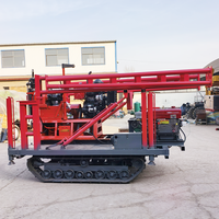 Foreuse rotative diesel pour exploration géologique, profondeur max. 400 m, échantillonnage de puits d'eau, machine de forage efficace avec pompe