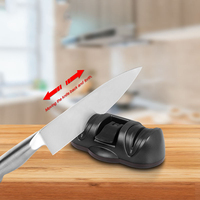 Aiguiseur de couteaux manuel à double phase avec fentes en carbure de tungstène et en céramique pour la cuisine – Vente en gros