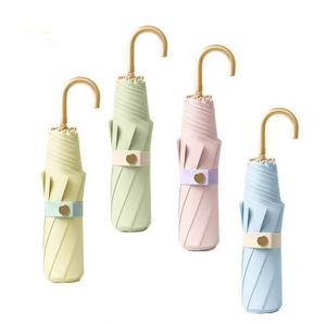 Sombrilla de 8 Varillas con Protección UV, Plegable en Tres Partes, Varillas de Hierro, Mango de Plástico, Ligera, Regalos Empresariales de Lujo - Product Image 1