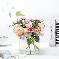 Bocal en verre transparent épais moderne à usage domestique-Poisson de bureau pour vase à fleurs au sol du réservoir Spécifications multiples disponibles