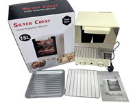Mini four électrique vertical de 15 L avec 3 positions de cuisson, multifonctionnel, anti-explosion, sécurité pour un usage domestique et hôtelier