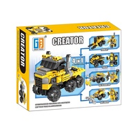Juguete Educativo STEM Interactivo para Niños, Bloques de Construcción Transformables Shantou, Juguete DIY 2 en 1, Excavadora de Construcción, Ladrillos Robot