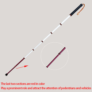 Bâton de marche de sécurité à film réfléchissant épais pour la tige de guidage aveugle pour les voyages en plein air <span class=keywords><strong>canne</strong></span> de personne aveugle pratique - Product Image 2