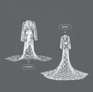 Elegante y Sexy Vestido de Novia de Talla Grande con Escote en A y Espalda con Cordones, Largo hasta el Suelo, para Bodas 2025, Ideal para Fiestas de Novia y Maternidad - Product Image 2