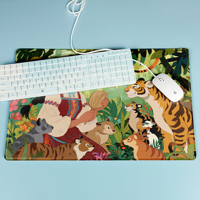 Custom Printed Anime Mouse Pad Wholesale XXL Rectangular Gaming Desk Mat with Natural Rubber Base