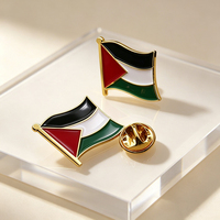 Broche drapeau pays arabe or bon marché épinglette drapeau insigne de paix personnalisé