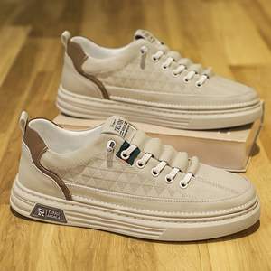 Nuove Scarpe Casual da Uomo 2026 Traspiranti e Resistenti all'Usura, in PU Artificiale, con Fodera in Cotone Bianco, Sneakers Basse alla Moda per Giovani - Product Image 4