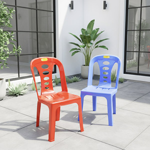 <b>Stackable</b> PP Plastic Square Stool Durable Lightweight Waterproof Eco-Friendly Modern Design Living Room Leisure <b>Chair</b> Red Blue - Product Image 4