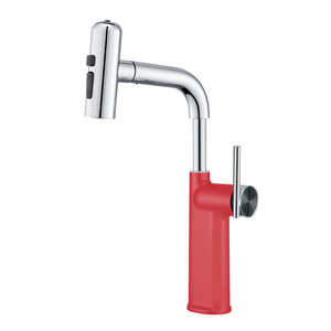 Robinet de lavabo moderne en céramique à montage sur pont, à poignée unique, à levage et à tirage, pour nouilles <span class=keywords><strong>Lamian</strong></span>, avec mélangeur d'eau chaude et froide - Product Image 6