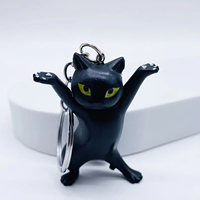 Porte-clés chat mignon très prisé, figurines chat dansant, porte-stylo, décoration suspendue envoûtante pour bureau et sacs, petit cadeau