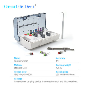 Kit de Instrumentos para Implantes Dentales Greatlife, Destornillador de Acero Inoxidable, Herramienta Protésica Manual - Product Image 3