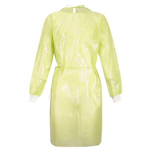 Robe en polypropylène 50 g/m² avec film microporeux imperméable robe de chimio jetable imperméable robes d'isolement jetables - Product Image 5