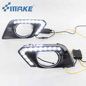 Phụ kiện ô tô Đèn <span class=keywords><strong>LED</strong></span> chạy ban ngày DRL cho Nissan X-trail 2014 2015 2016 Đèn sương mù Đèn pha ban ngày Có chức năng chiếu sáng khi lái xe - Product Image 3