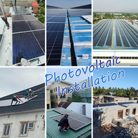 Kit complet de système d'énergie solaire 3kW 5kW 8kW 10kW 15kW avec onduleur hybride, batterie au lithium et panneaux solaires pour la maison