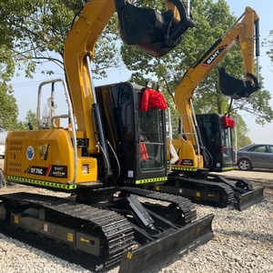 Excavadora de cadenas Sany SY75 usada en excelentes condiciones de funcionamiento, 7 toneladas, motor potente de segunda mano, excavadora en venta, Sany 75C en venta - Product Image 3
