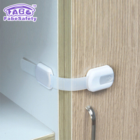 Loquet de sécurité pour bébé Fabe M305, lot de 12, en ABS+TPE, certifié EN71-3, bouton dissimulé, réglable pour armoires/tiroirs, multicolore
