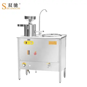 Commercial gas soybean milk grinding machine 40L soya bean milk cooking machine tofu soy milk maker for sale