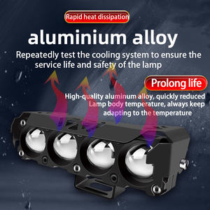 4 lensler motosiklet spot Led Lens far sürüş işıkları 5064 lamba yuvası çalışma ışığı sis lamba ampulü araba kamyon için - Product Image 3