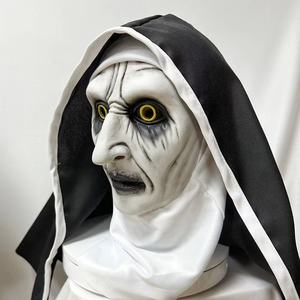 Nueva Máscara <span class=keywords><strong>de</strong></span> Monja <span class=keywords><strong>de</strong></span> <span class=keywords><strong>Terror</strong></span> <span class=keywords><strong>para</strong></span> Cosplay con Pañuelo <span class=keywords><strong>para</strong></span> <span class=keywords><strong>la</strong></span> Cabeza, Máscara <span class=keywords><strong>de</strong></span> Látex <span class=keywords><strong>para</strong></span> Disfraces, Máscara <span class=keywords><strong>de</strong></span> Monja Fantasma <span class=keywords><strong>para</strong></span> Halloween - Product Image 3