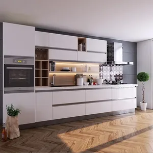 Lemari dapur pembuat kustom kabinet dapur keluaran baru pabrik Tiongkok 2024 lemari dapur Modern