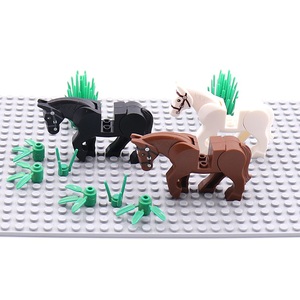 Blok Moc mainan edukasi Model plastik bata bangunan WW2 kuda perang dan senjata militer mainan tentara et untuk anak-anak - Product Image 5