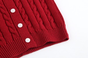 Ensemble de vêtements en tricot pour bébé OEM ODM, cardigan à col en V, jupe pour bébé, robe, vêtements d'automne et d'hiver pour filles, tout-petits - Product Image 5