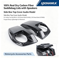 Couvre-sacs en fibre de carbone avec haut-parleurs, finition brillante, pour Harley 2023.5+ CVO Street Glide (FLHXSE), CVO Road Glide (FLTRXSE)
